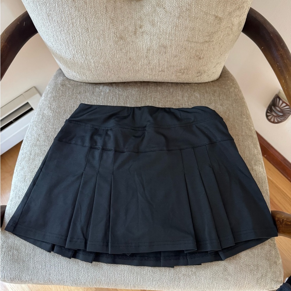 Black Pleated Tennis Skirt